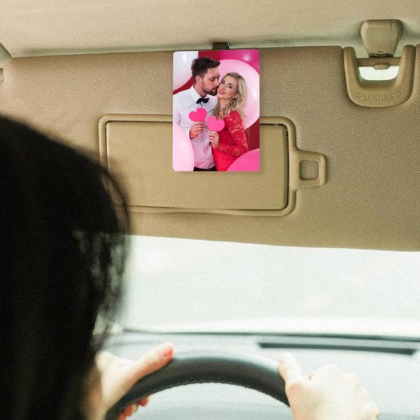 DIY Printed Sublimation Blank Acrylic Car Photo Clip Custom Car Sunshade Decoration