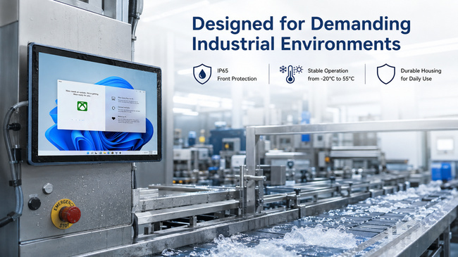 Industrial HMI Tablet for Production Lines 15.6 Inch Monitors Equipment and Processes