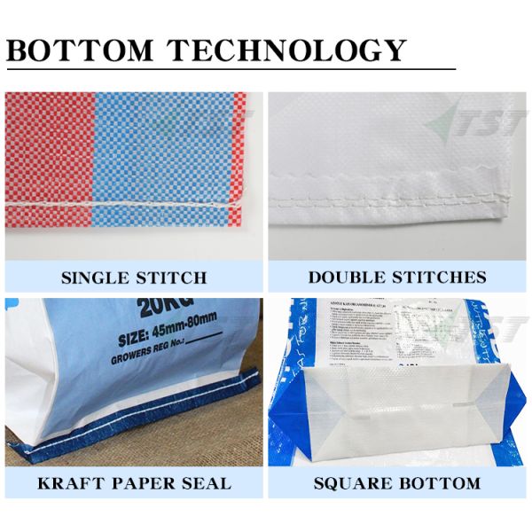 Laminated 25kg 50kg Bopp Woven Bag For Pet Food Rice Chemicals Packaging