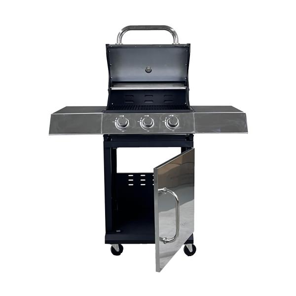 3 1 горелки Газовая гриль из нержавеющей стали для приготовления пищи на улице на тележке 110x44x112 см