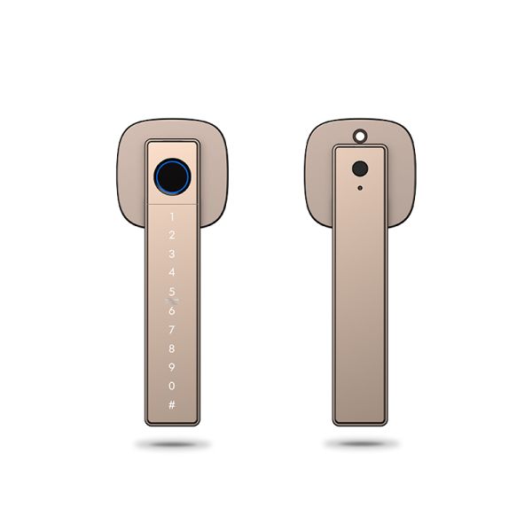 Tuya Smart Lock Fingerprint Electronic Keypad Entry Aluminum Alloy Royal Gold Color Durable Auto-locked Door Handle Smart