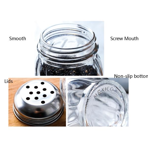 150ml Kitchen Spice Jars Salt And Pepper Bottle Shaker Glass Material