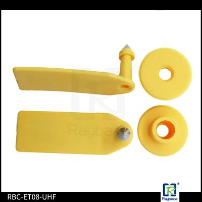 As etiquetas feitas sob encomenda da frequência ultraelevada 960 megahertz RFID, EIDTags para o cordeiro da cabra escoam, impressão de laser
