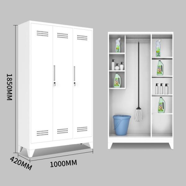 Metal Cleaning Storage Cabinet Double Door Clean Tools Lockers