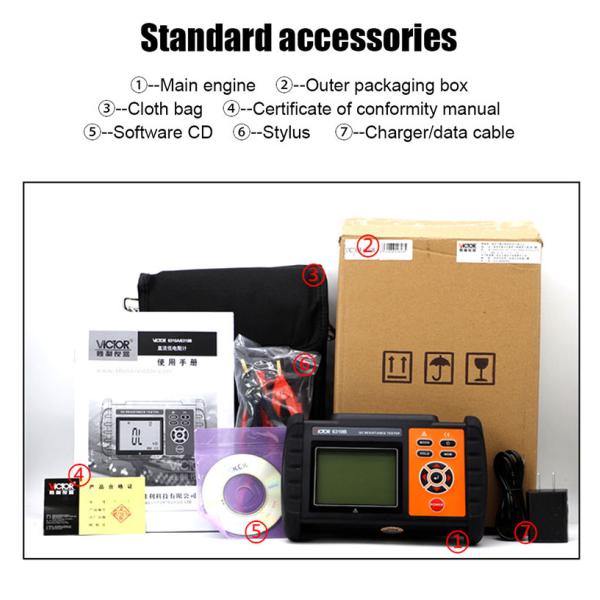 VICTOR 6310A DC Low Resistance Tester 30KOHM диапазон сопротивления 500 групповое хранение данных