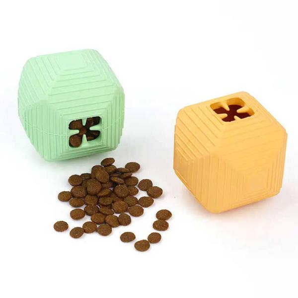 Juguetes para mascotas Puzzle de entrenamiento de perros Masticar dientes Limpiar juguetes de goma de silicona