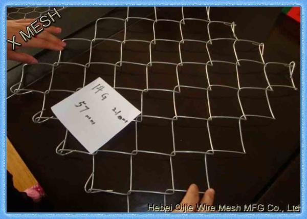 9 Gauge Galvanized / Chain Link Fence Fabric Wire Mesh Fencing SGS Listed