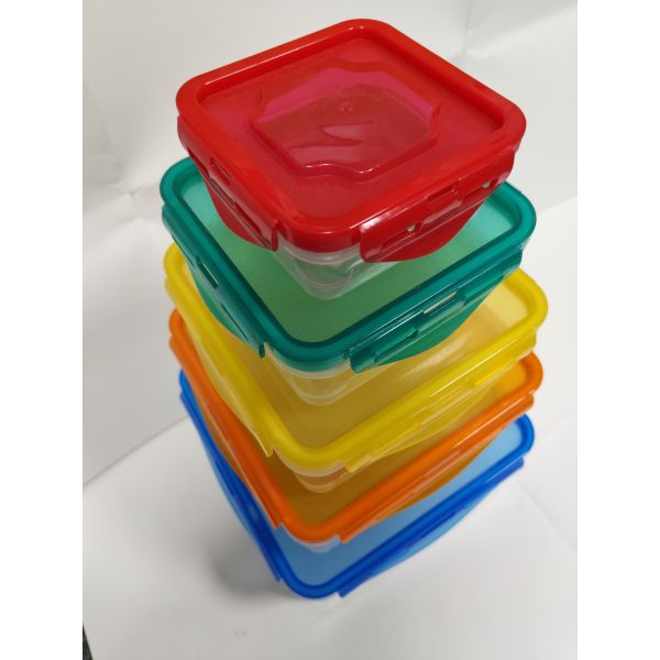 Transparent Lunch Box, Freezer-Safe for Home Refrigerator, Plastic Fresh-Keeping Box, Airtight Sealed, Microwave-Heatable Food Container, Storage & Sealed Fresh-Keeping Box