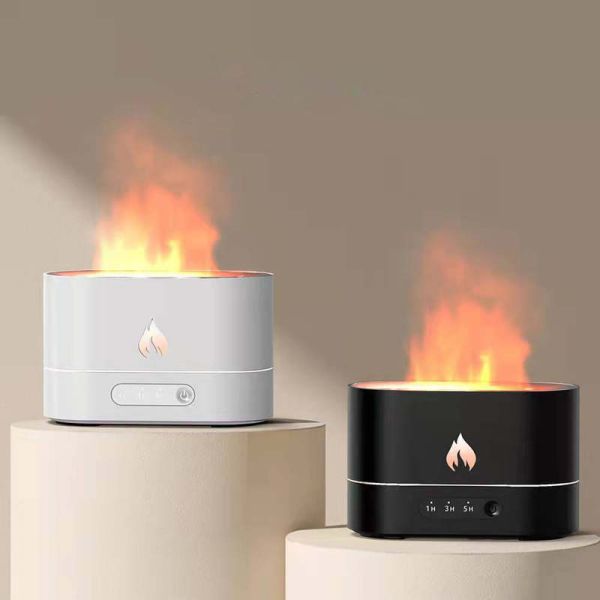 Flame Design Air Humidifier Diffuser 250Ml Aromatherapy Humidifier With Timing Controls
