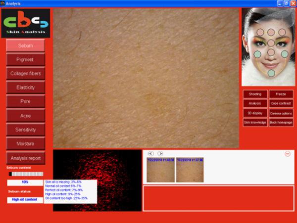 Hot  facial skin analyzer systems machine with high quality for beauty salon use