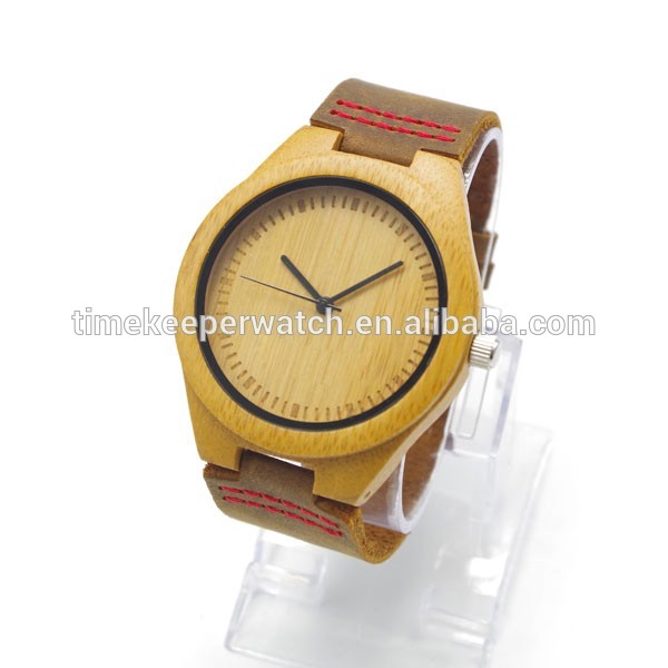 carbonized bamboo watches with genuine leather ,oem watches