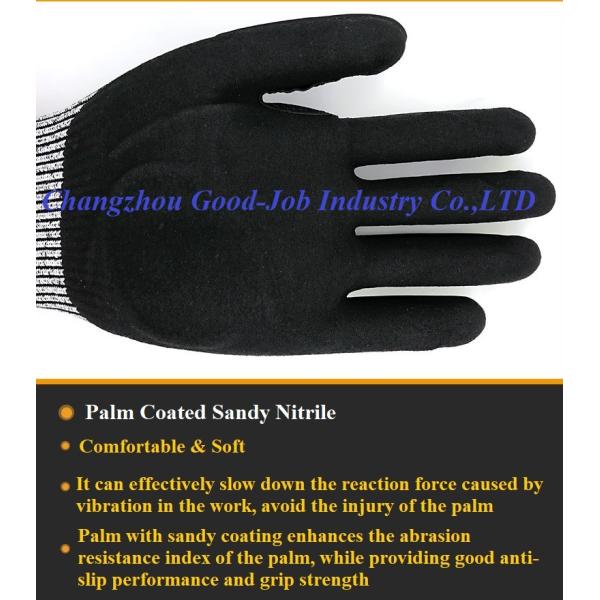 Нитрил Sandy удара месторождения нефти HPPE покрывая удар TPR анти- отрезал устойчивые перчатки