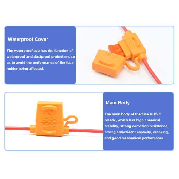 12V 10 Gauge Awg 20 25 40 Amp Атомный лезвие водонепроницаемый встроенный предохранитель