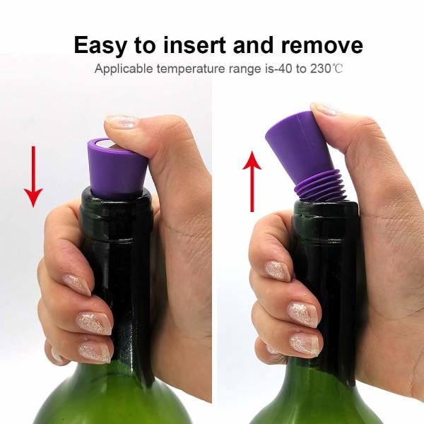 Botas de vinho reutilizáveis rolhas de silicone rolhas de garrafas de bebidas com tampa de agarre para manter a frescura