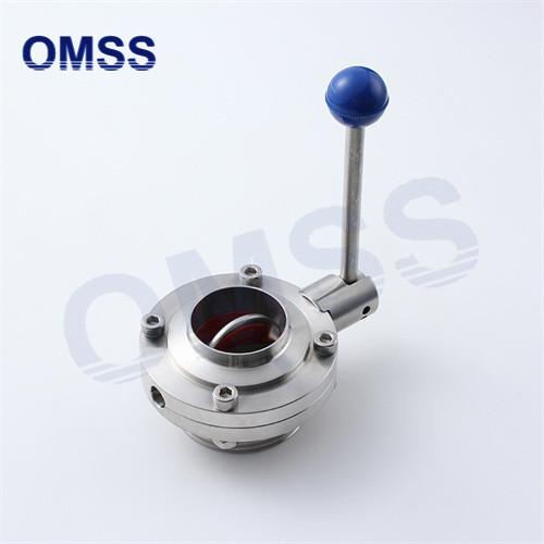 SS304 316L Butterfly Valve Weld Threaded Check Valve With Pulling Handle