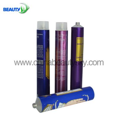 HS code 761210 Printed soft  empty aluminum tubes with different screw nozzle