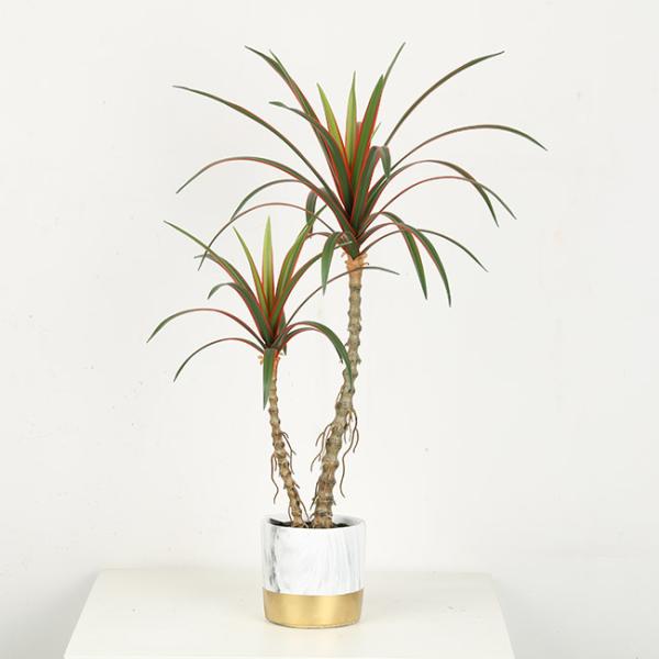 Red Side Dracaena Artificial Bonsai Tree For Indoor Decoration 38 CM 50 CM 68 CM