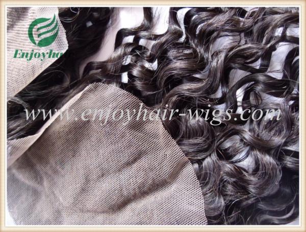 Lace top closure 4''x4'' ,malaysian virgin hair natural color deep wave 10''-24''length