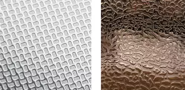 Etched Pattern Antique Stainless Steel Plate Fireproof Bronze Color