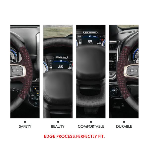 Car Accessories Hand Stitching Steering Wheel Cover for Dodge RAM  Dodge RAM 1500 2018-2023