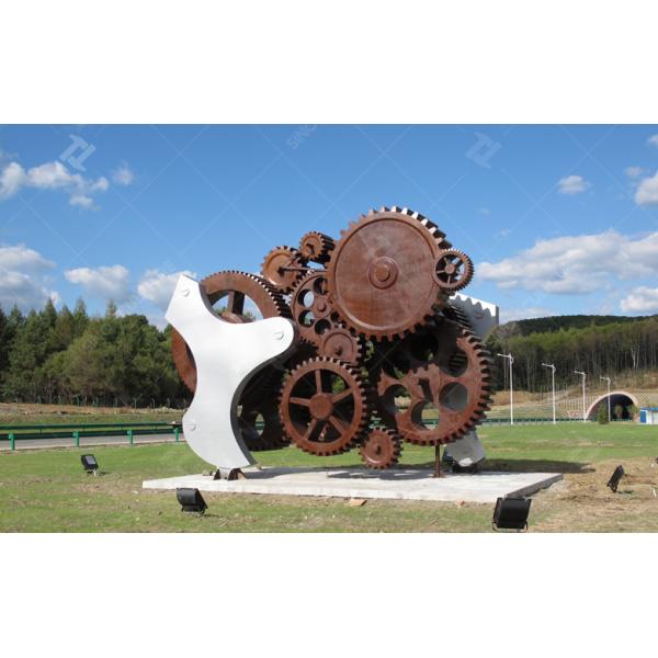 Современная наружная скульптура из стальной патины для украшения