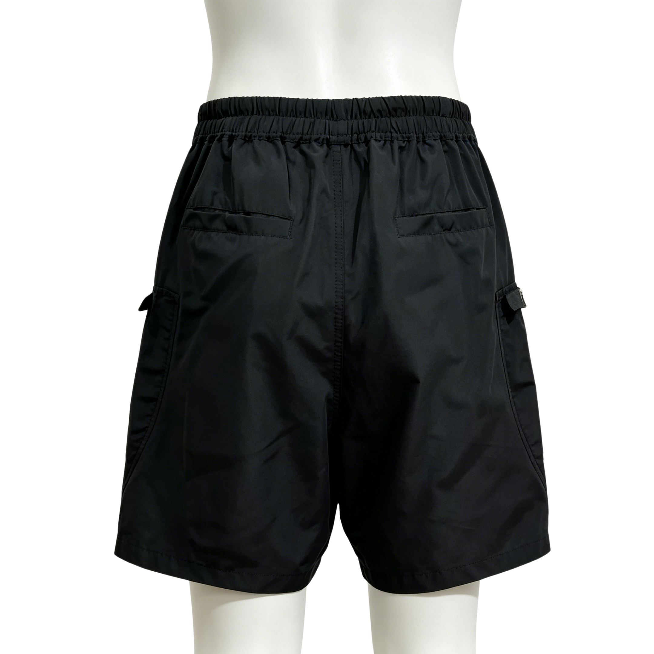 Dark Sports Sweat Shorts Multi Zipper Mens Drawstring Cargo Shorts RO Style