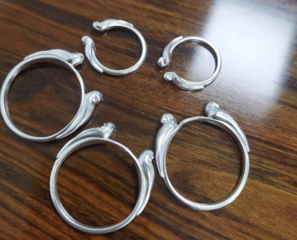 Sterling Earring Silver Jewelry Components Anodizing PVD Finish Tolerance 0.05mm