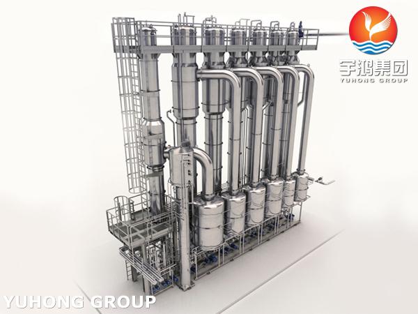 Vertical Falling Film Evaporators For Chemical Process / Paper And Food Industry Application