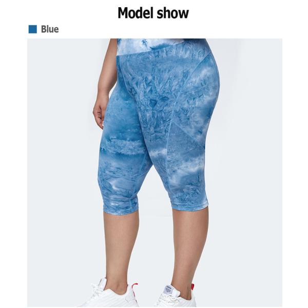 High Waisted Plus Size Yoga Pants Tie Dye Leggings Fitness Running Anti Pilling