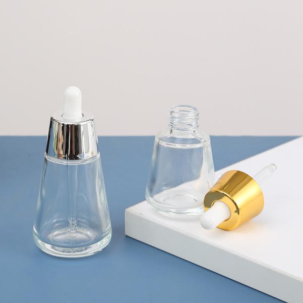 Water Shape 1oz Hair Oil Glass Empty Dropper Bottles Cosmetic Essential Oil Bottle