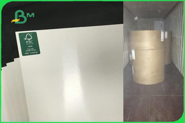 FDA Smooth Surface White PE Coated Paper Roll For Making Cup Food Grade