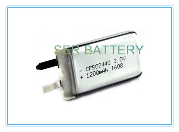 Capacidade ultra fina flexível da pilha preliminar CP202540 3.0V 350mAh da bateria do fechamento eletrônico