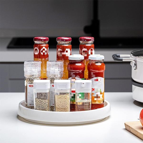Plastic Kitchen Turntable Organizer for Spice Items and Fruit Placement Standing Type