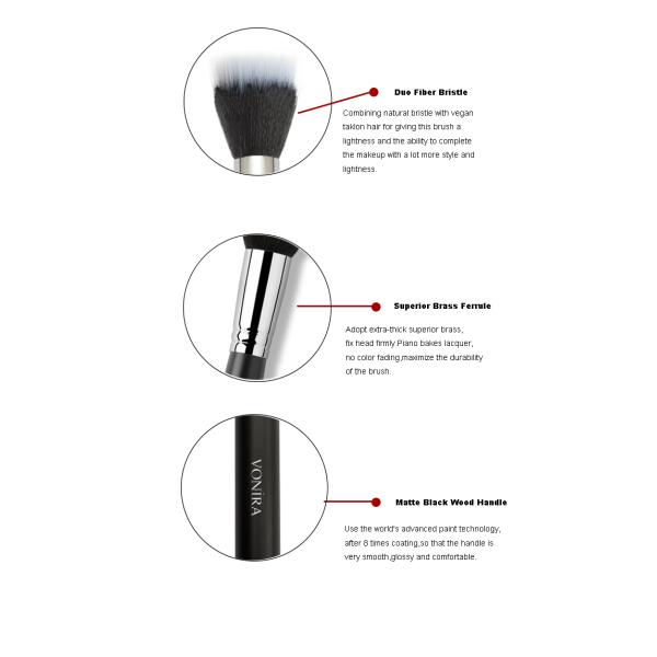 Макияж Кабуки волокна дуо высококачественный чистит естественные волосы козы и естественное волокно щеткой