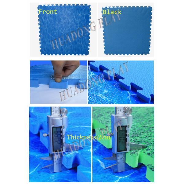 Blue Outdoor Rubber Flooring , EVA Playground Safety Mats Soft Touch