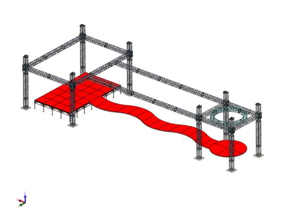 Sistema de telhado truss de iluminação de palco de dossel curvo de concerto de alumínio
