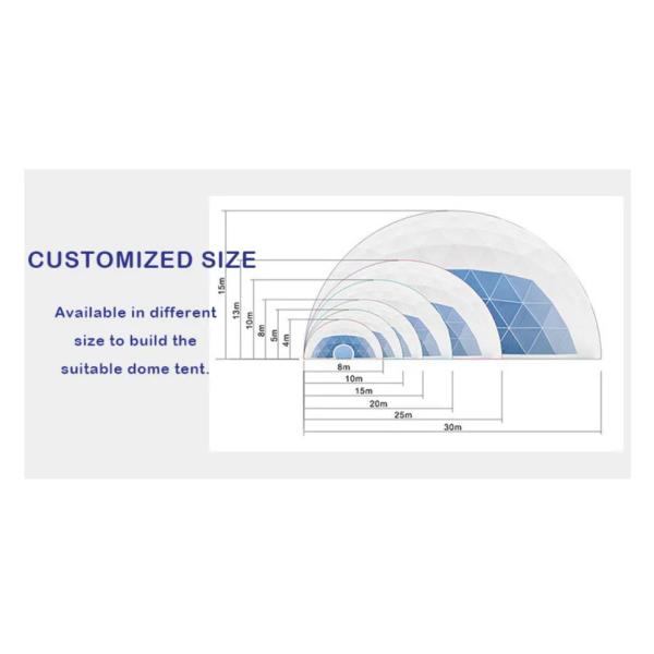 8m Diameter Igloo Geodesic Dome Steel Structure Camping Tent Round Dome Glamping Tent For Trade Show