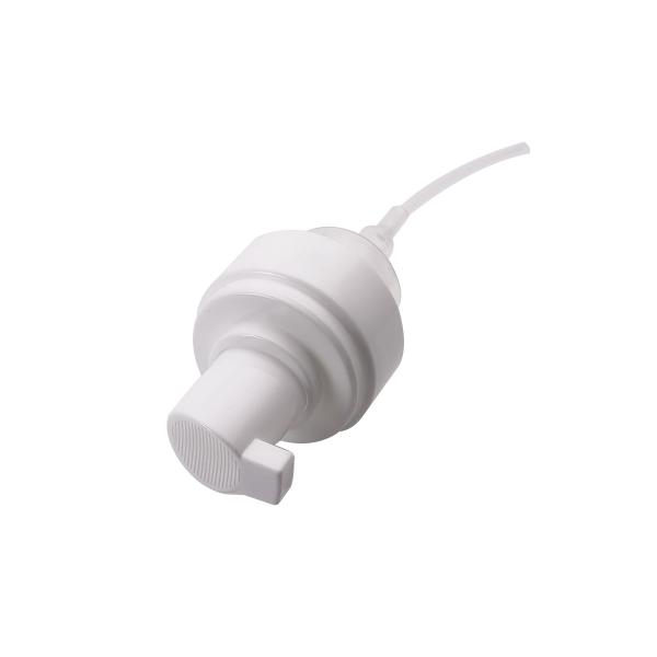 White Plastic Liquid Dispenser Pump With Protective Clip 43MM Press Pump