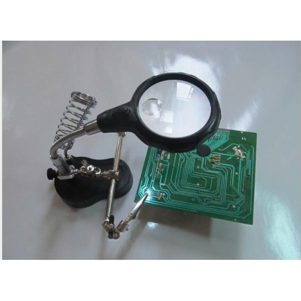 electric iron bracket with lights  magnifying glass for repair electrical board sculpture etc