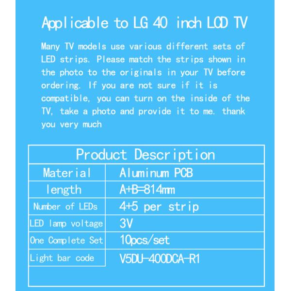 UE40JU6050 UE40KU6100 Samsung TV Backlight UE40KU6000 UE40JU6000 UE40MU6100 UE40JU6072