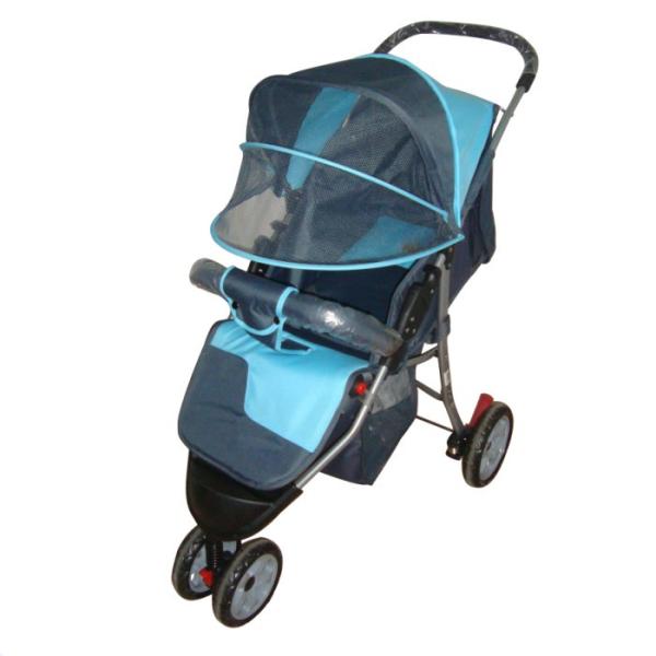 Green 3 wheel Baby Stroller Carriage Baby Trend Stroller with Storage Basket