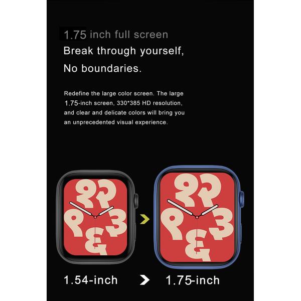 1,75» Smartwatch Bluetooth экрана 240MAH вызывает IWO 13 12 I8 Pro BT5.0