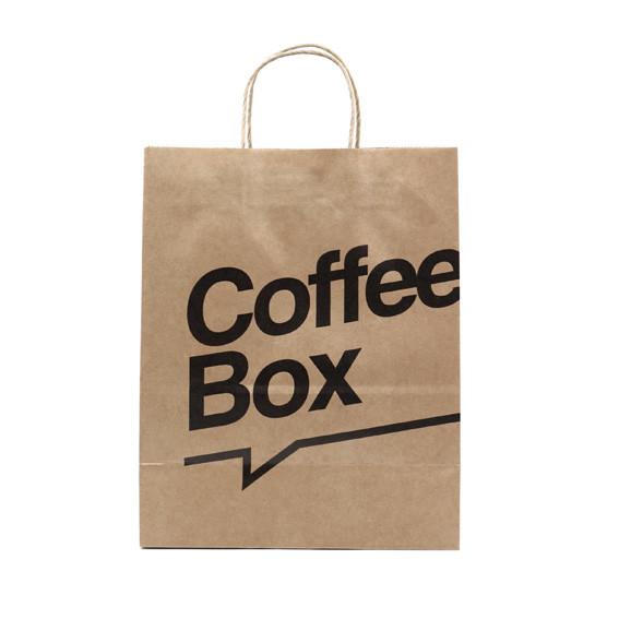 Brown Kraft Personalized Paper Shopping Bags Custom Printed Paper Grocery Bags