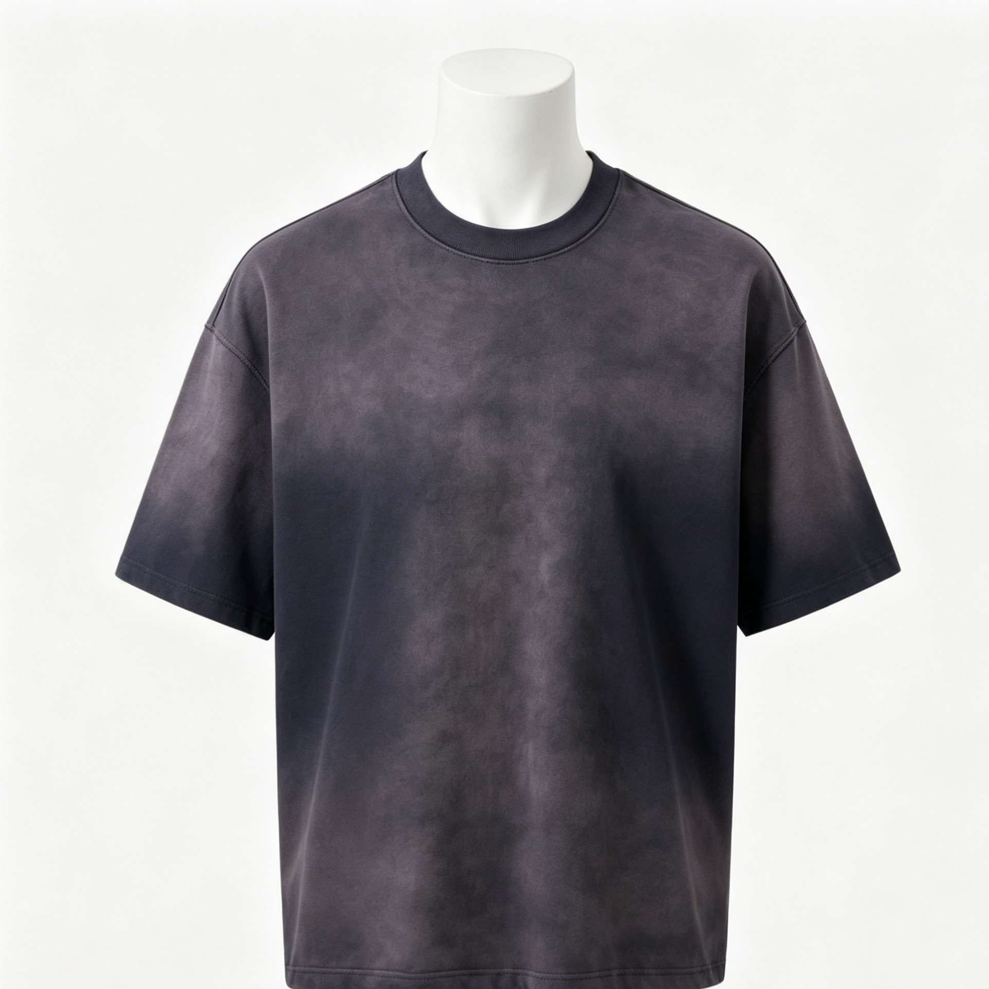 Cotton Men's Custom Polo Shirts Gradient Washed Oversized Polo Shirt 270GSM