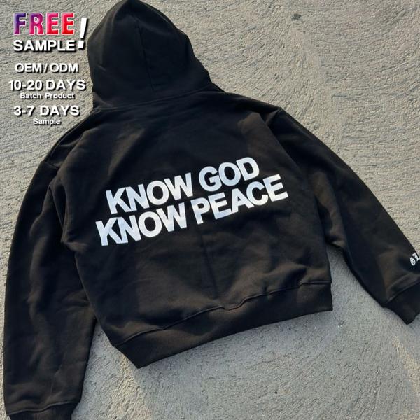 Fabricants de vêtements Logo imprimé sur mesure 3D sans chaussures Hoodie poids lourd Hoodies pullover lavage à l'acide Hoodie homme