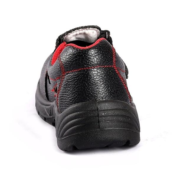 Steel Toe Lace Up Puncture Resistant Embossed Leather Metal Eyelets Men'S Anti Slip Safety Shoes