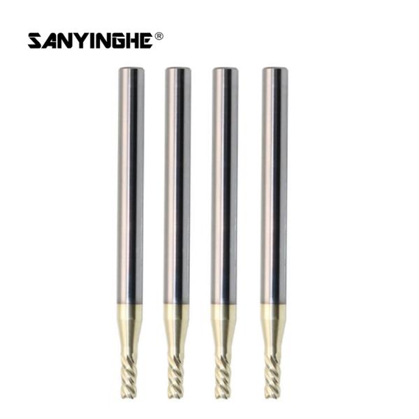 2 3 4 Flute Square Solid Carbide End Mill Flat Milling Cutter CNC Cutting Tool For Hard Steel Stainless Steel