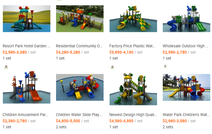 Children Outdoor Playground Equipment Plastic Slide With Swing Set High Quality Amusement Park