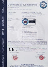 Qingdao Yilan Cable Co., Ltd. Certificações