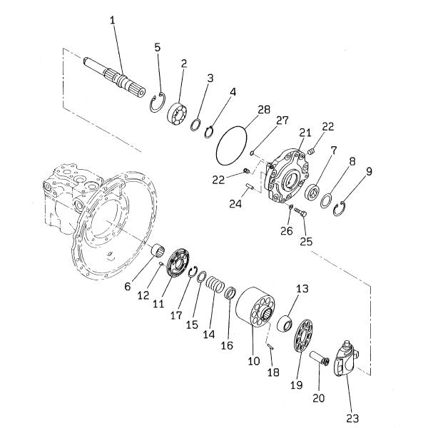 708-1W-00042 7081W00042 Komatsu PC60-7 гидравлический насос небольшой головы 6-тонный мини экскаватор